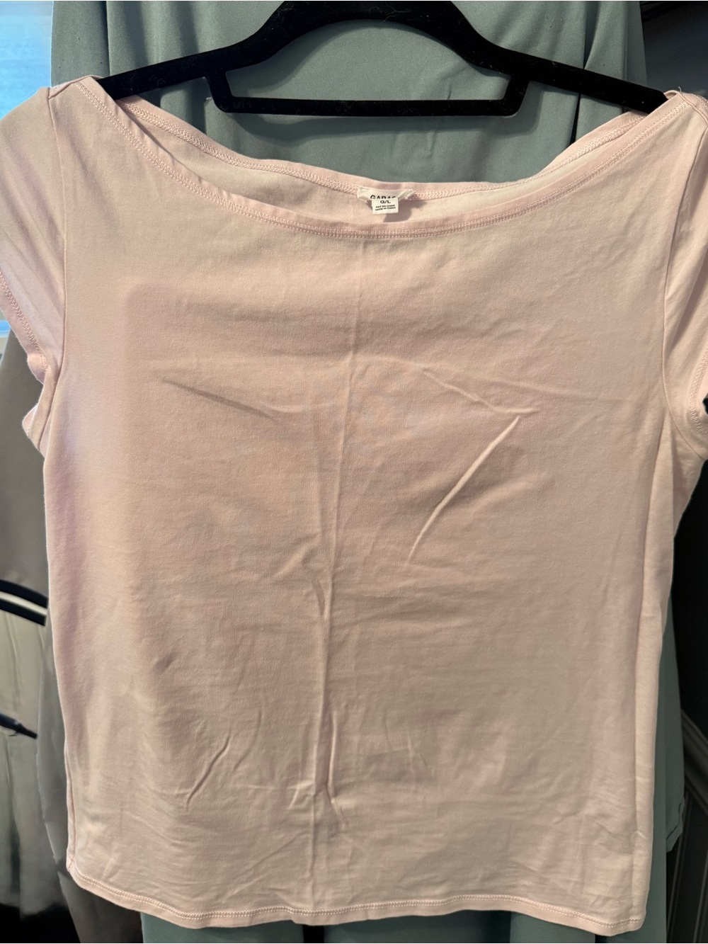 Garage -  Women's Boatneck Tee - Baby Pink